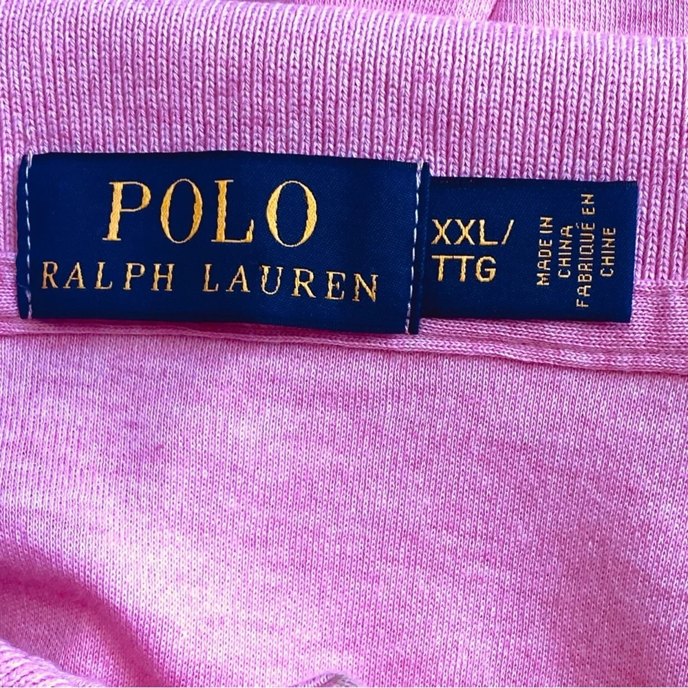 Polo by Ralph Lauren Pink Polo Shirt with Pink Logo Sz XXL/TTG - Picture 10 of 14